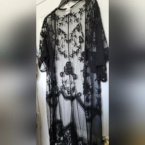 SO Black lace cover up! Beautiful as an accent jacket as well!